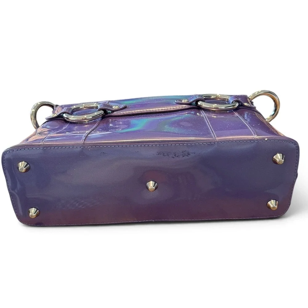 Beijo by Susan Handley Vintage Retro Purple Patent Shoulder Bag Y2K Purse